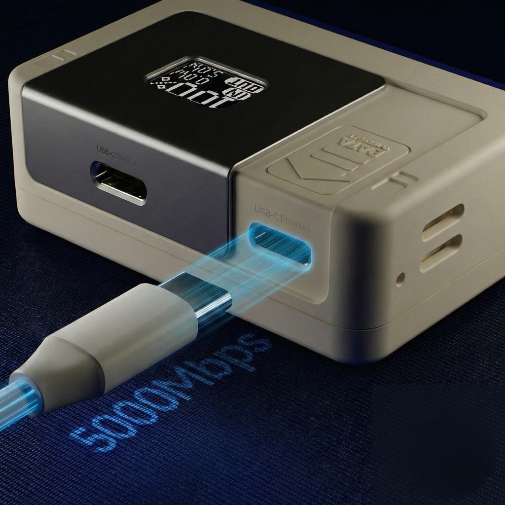 Retro Floppy Disk Power Bank - 10000mAh with Magnetic Attachment & 64Go Storage