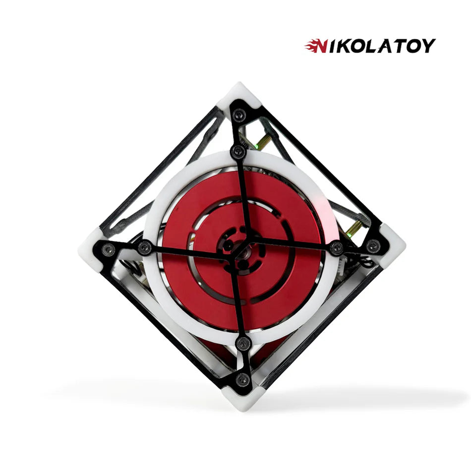 Toy with a red and white target design on a white background, branded with 'Nikolatoy'.