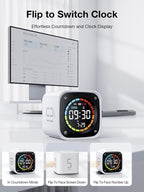 Pomodoro Timer Cube – Desk Productivity Timer with Custom Countdown & Alarms