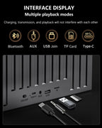 Ultra Heavy Bass Bluetooth Speaker - 40W RGB Light