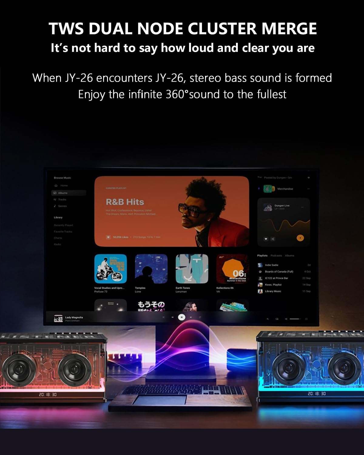 Ultra Heavy Bass Bluetooth Speaker - 40W RGB Light