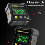 4-Side Magnetic Digital Angle Gauge with Dual Lasers - USB Rechargeable Level Protractor