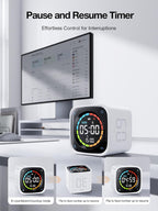 Pomodoro Timer Cube – Desk Productivity Timer with Custom Countdown & Alarms