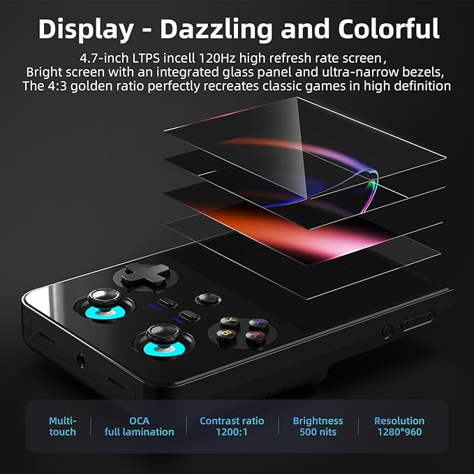 RG477V Retro Handheld Game Console – 12cm Touch Screen, 8GB RAM, 128GB Storage