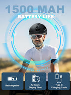 Smart Bike Helmet with LED Light & Turn Signals - Adjustable Safety Helmet for Adults & Teens