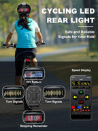 Smart Bike Helmet with LED Light & Turn Signals - Adjustable Safety Helmet for Adults & Teens