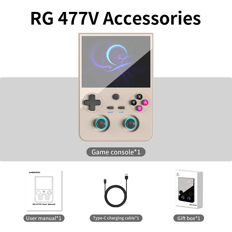 RG477V Retro Handheld Game Console – 12cm Touch Screen, 8GB RAM, 128GB Storage