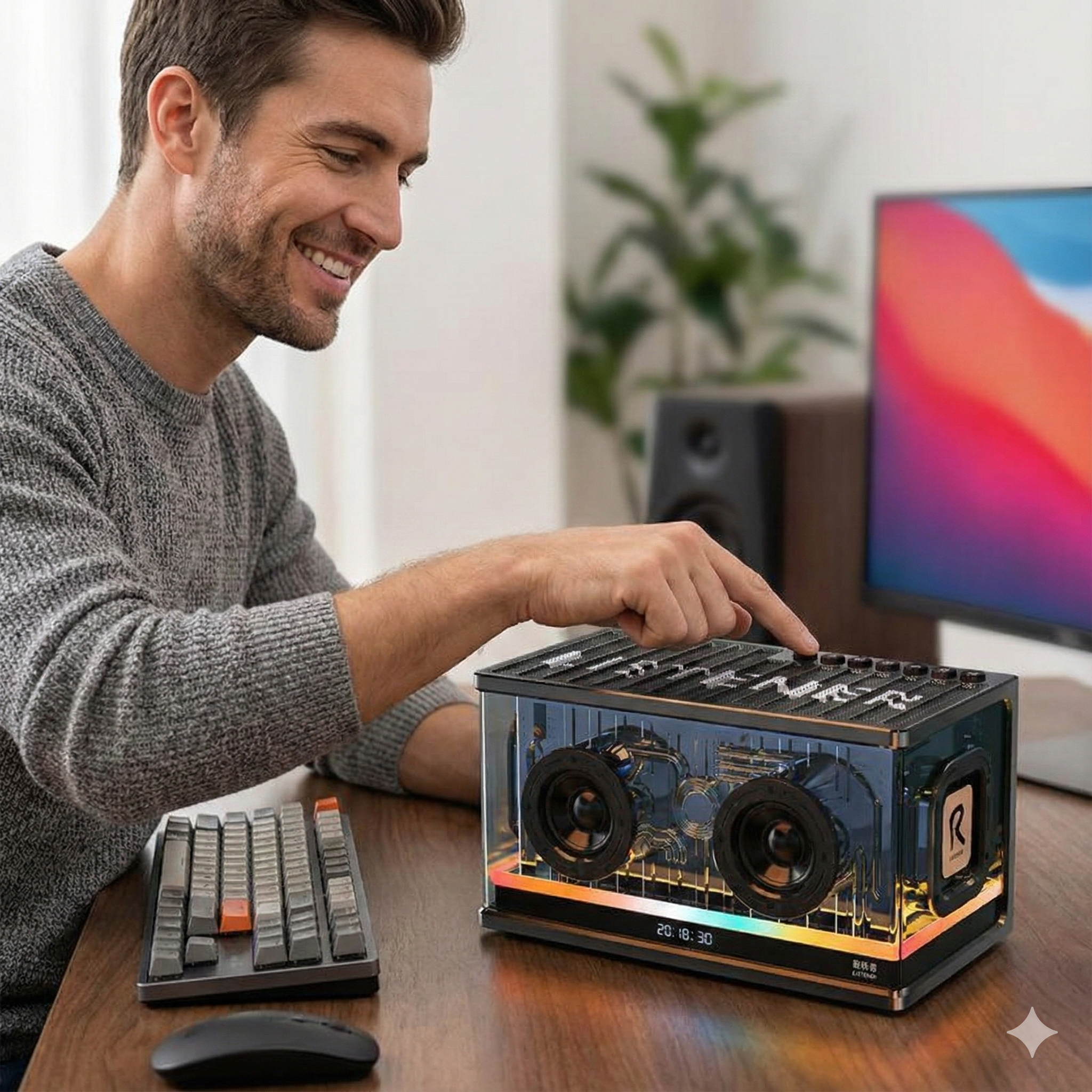 Ultra Heavy Bass Bluetooth Speaker - 40W RGB Light