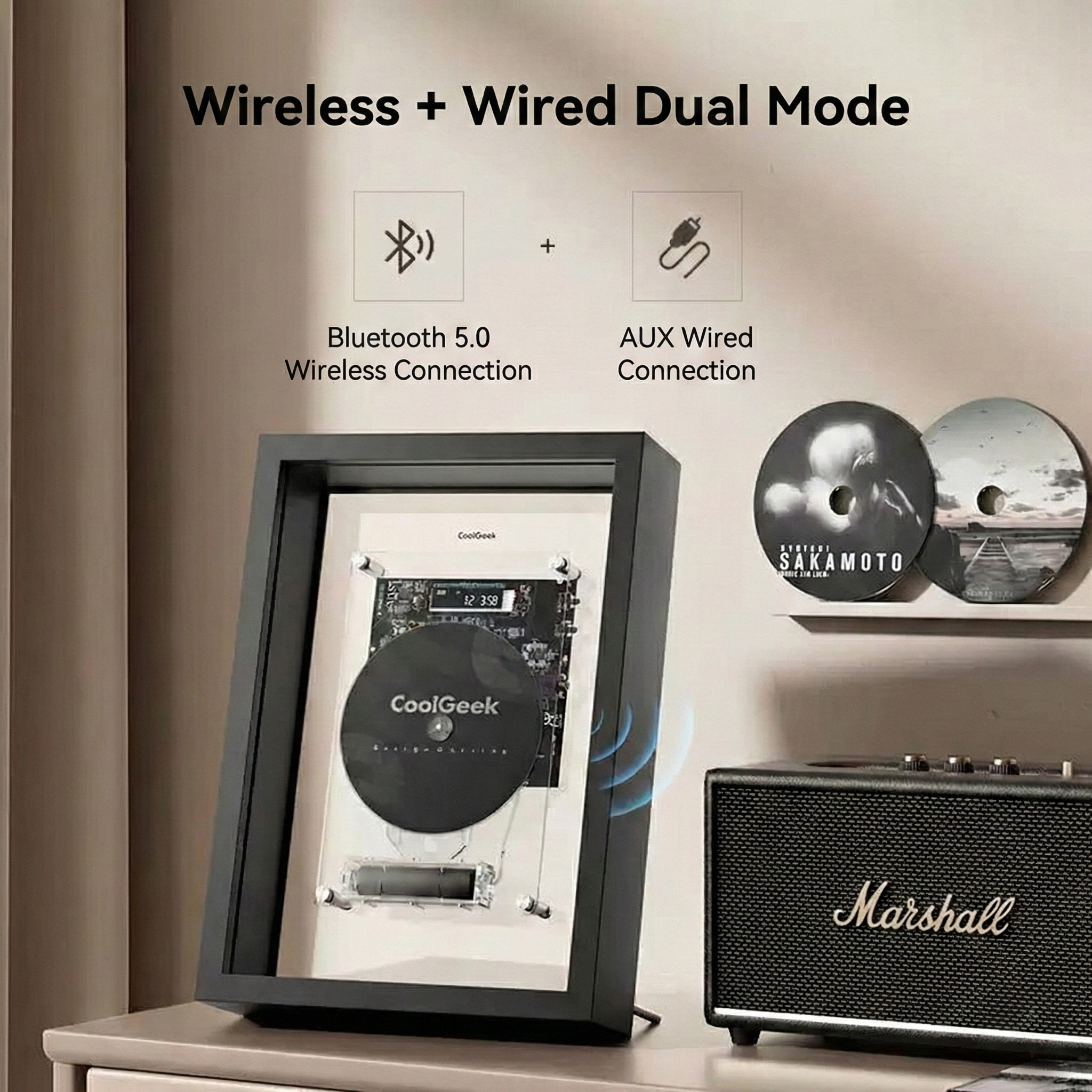 M1 Transparent CD Player - Bluetooth with Remote Control