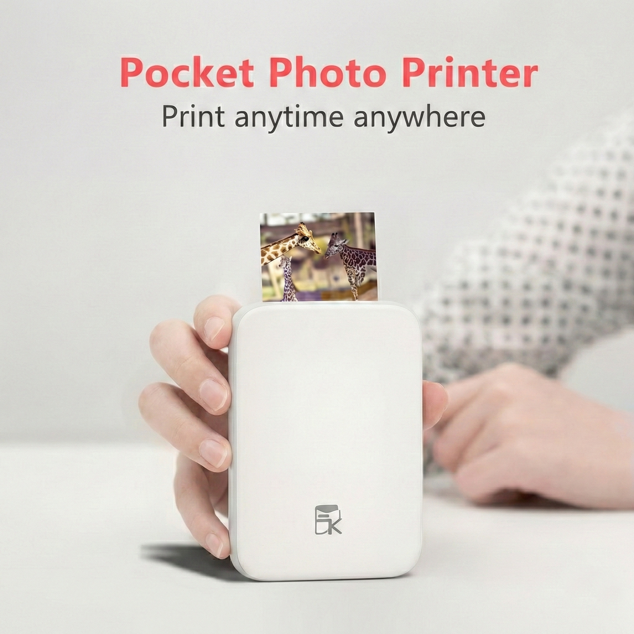 Mini Photo Printer - Portable Bluetooth Sticker Printer for iPhone & Android