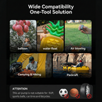 TurboBean Mini Air Pump - 22kPa Portable Electric Inflator/Deflator