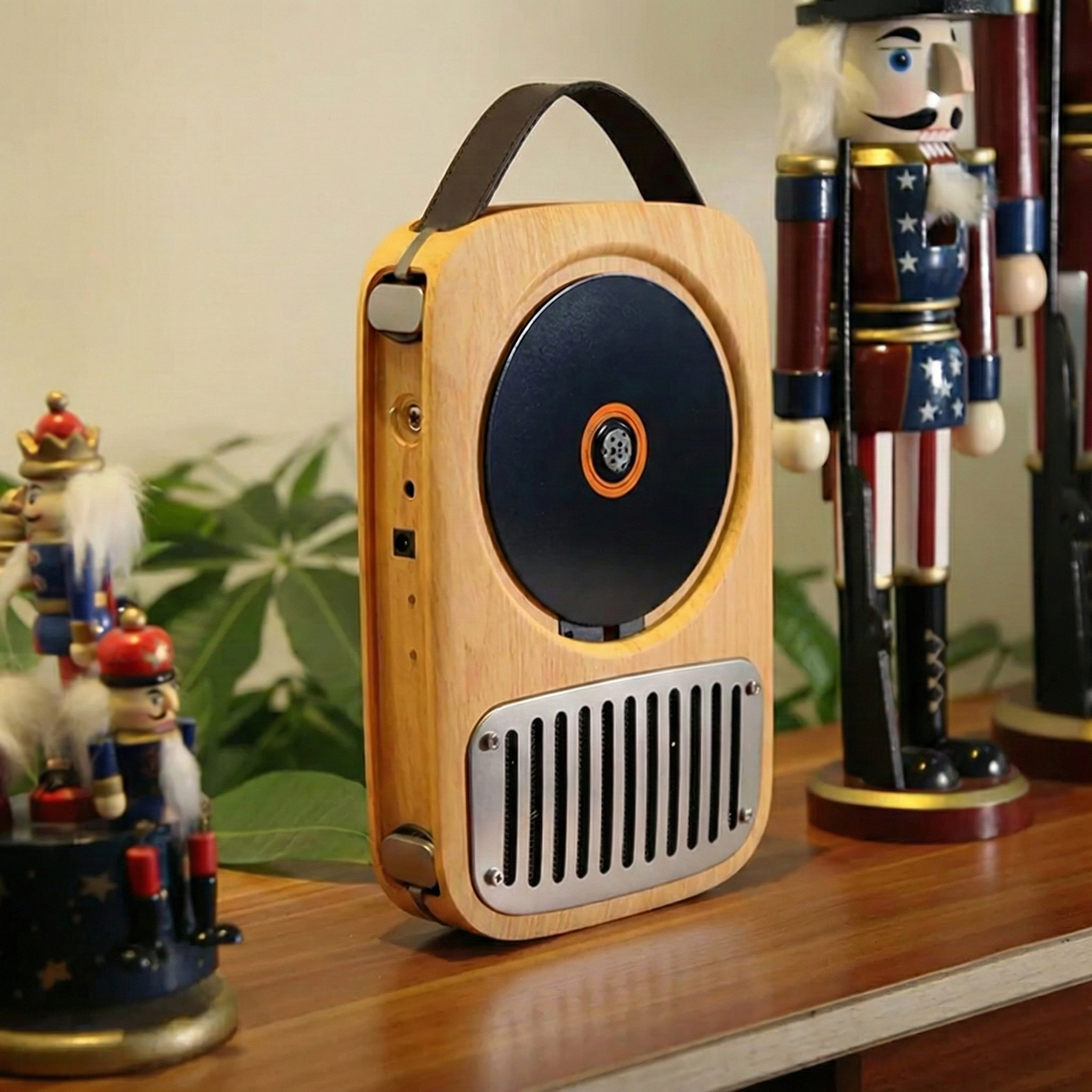 Portable Bluetooth CD Player - Retro Wall-Mounted Audio System