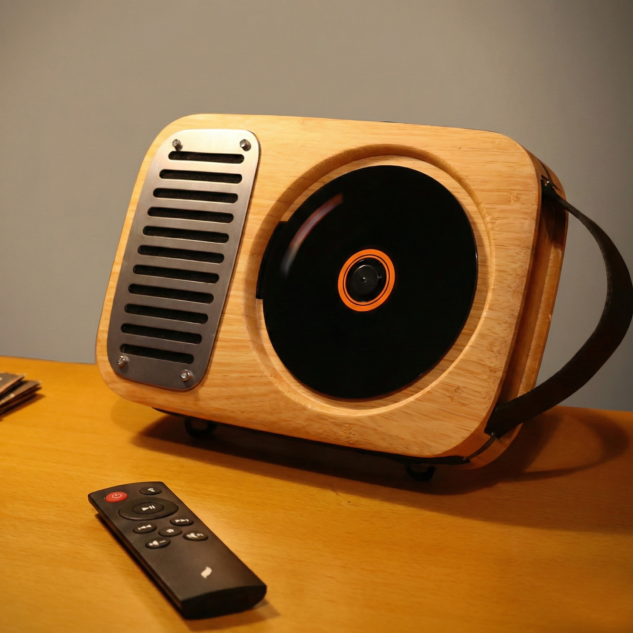 Portable Bluetooth CD Player - Retro Wall-Mounted Audio System