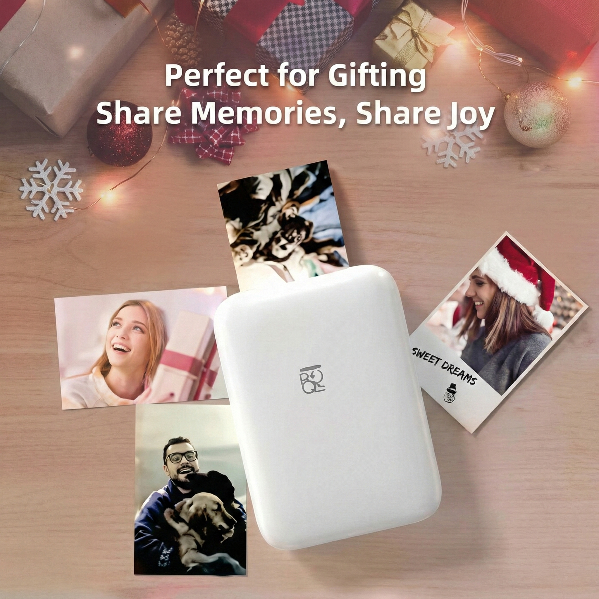 Mini Photo Printer - Portable Bluetooth Sticker Printer for iPhone & Android