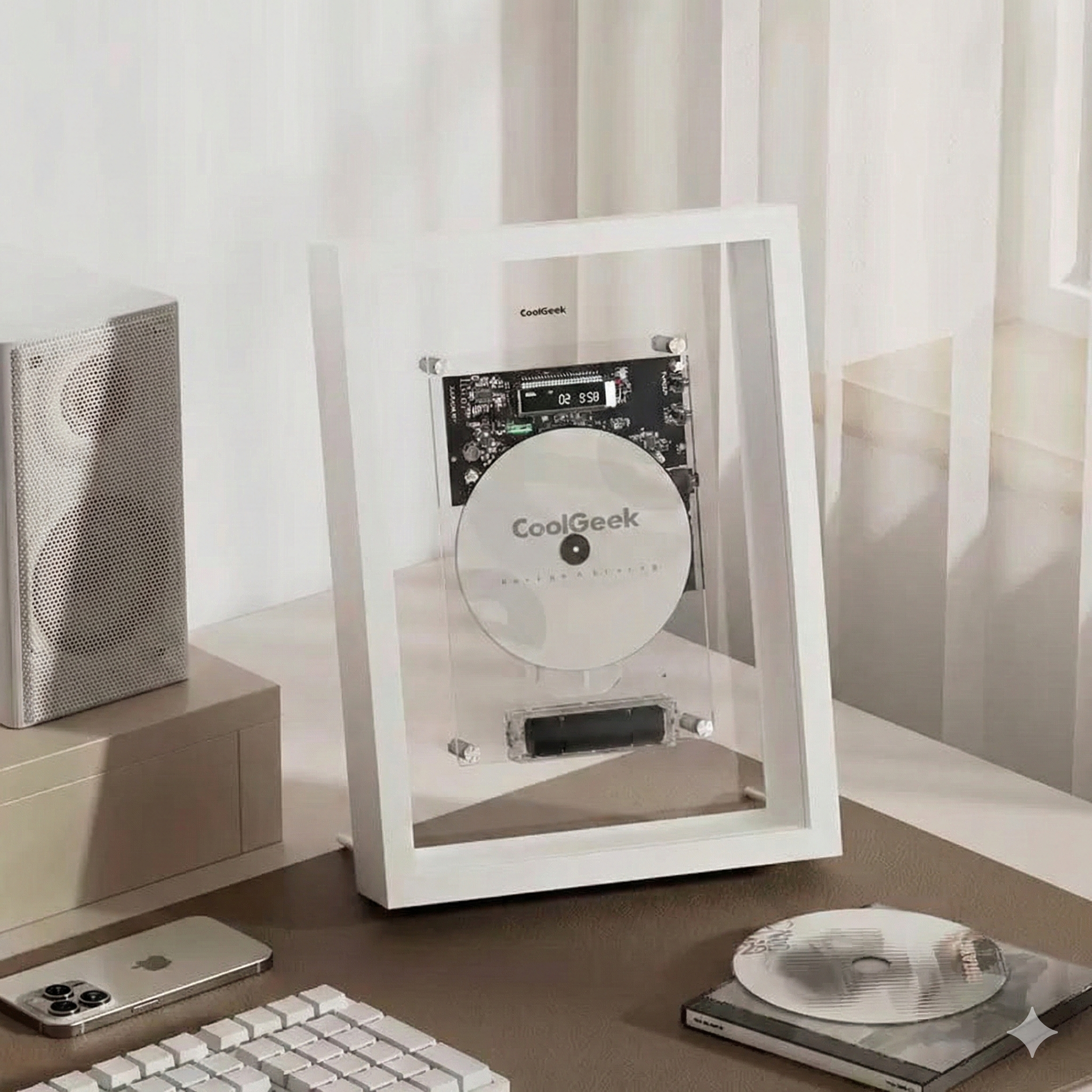 M1 Transparent CD Player - Bluetooth with Remote Control