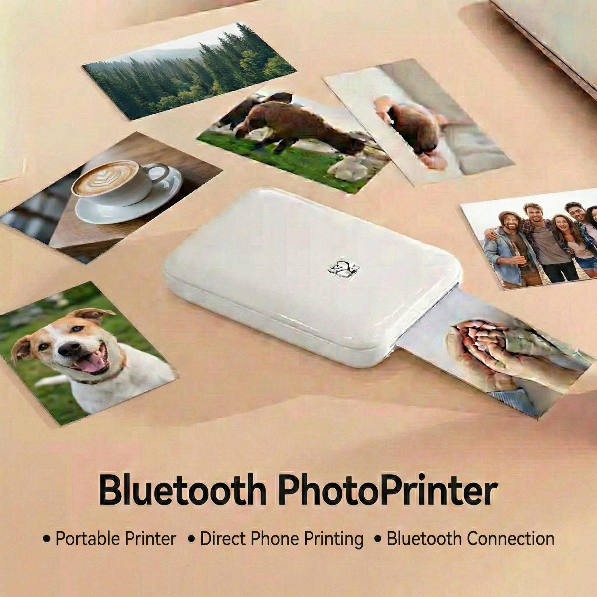 Mini Photo Printer - Portable Bluetooth Sticker Printer for iPhone & Android