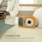 Portable Bluetooth CD Player - Retro Wall-Mounted Audio System
