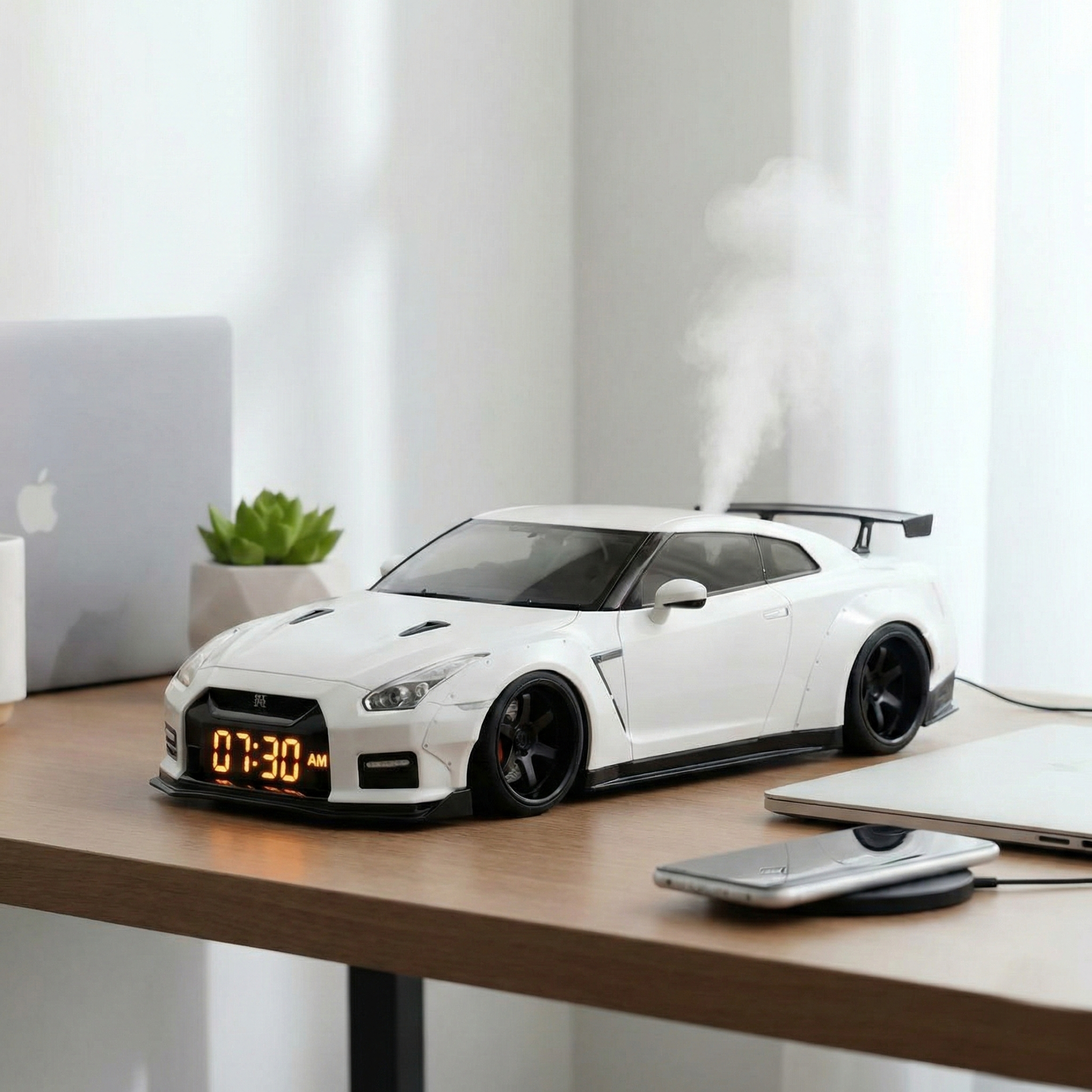 Sleek Sports Car Alarm Clock with LED Time Display