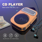Portable Bluetooth CD Player - Retro Wall-Mounted Audio System