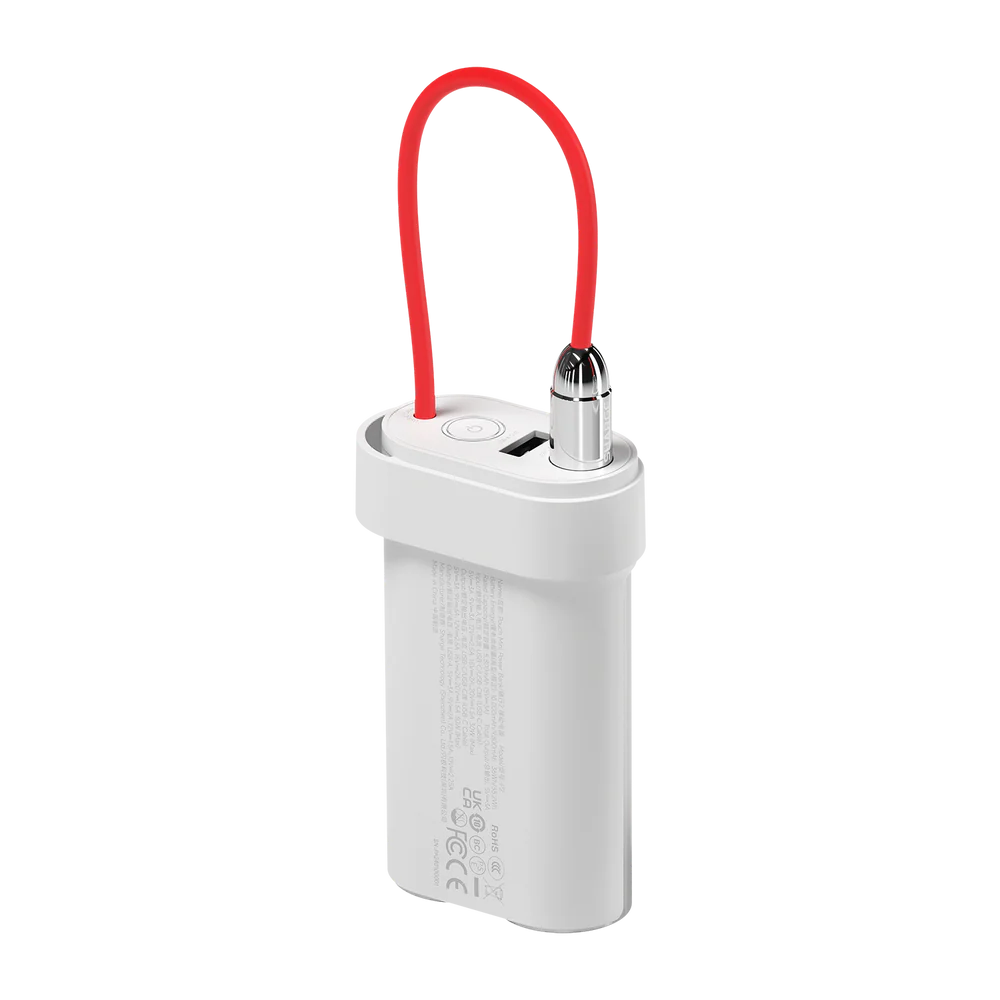 SHARGE Mini Power Bank 10,000mAh - 30W Portable Charger with Built-in Cable